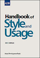 ADB Handbook of Style and Usage